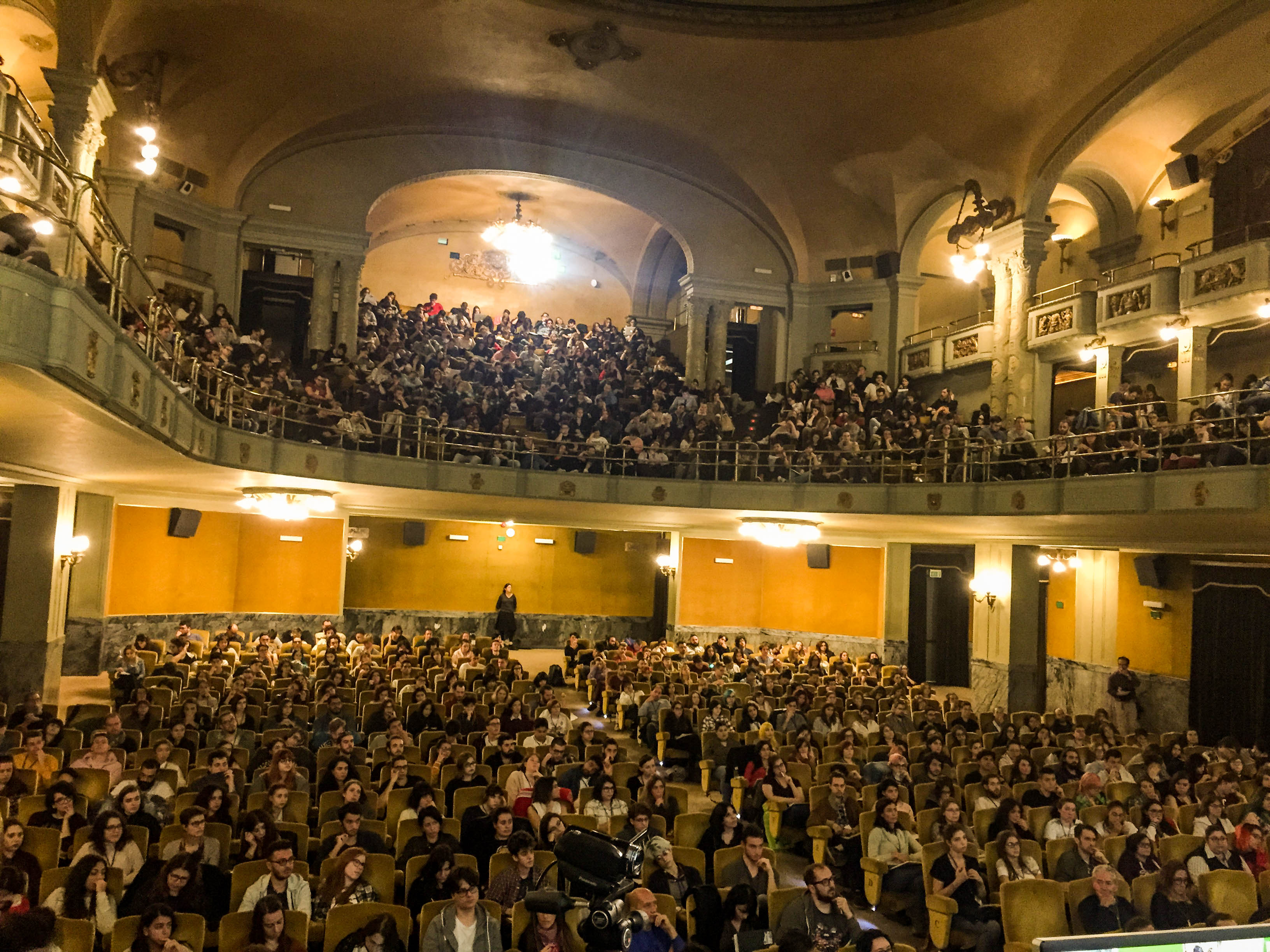 Karl's full day workshop to students of Nemo Academy of Digital Arts at The Cinema Teatro Odeon in Florence, Italy