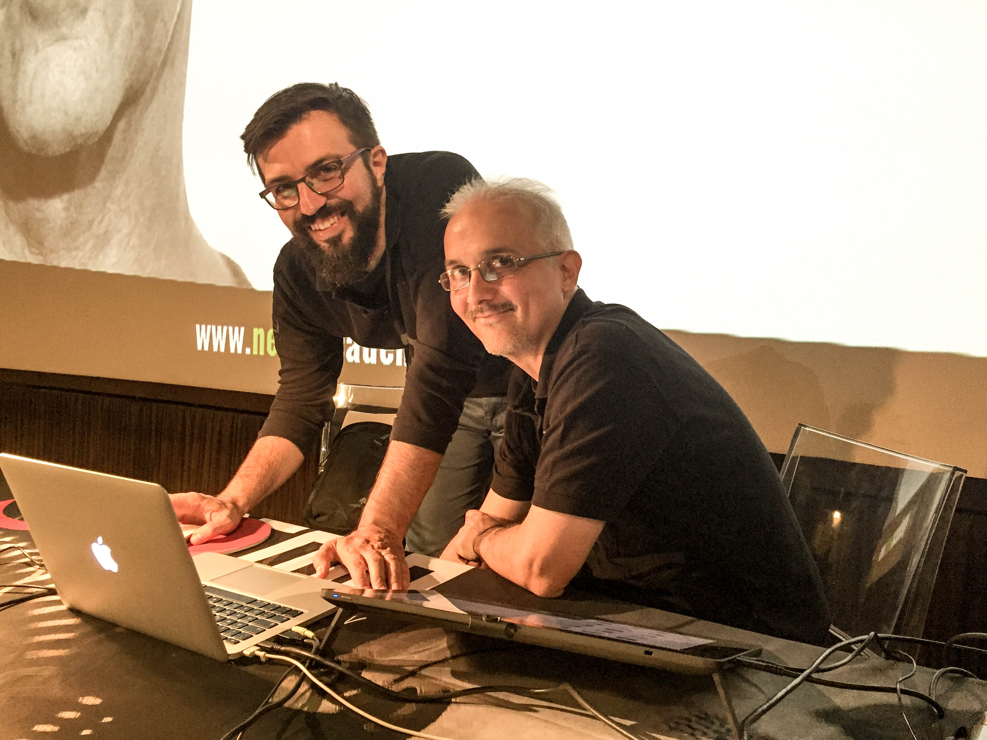 Karl's full day workshop to students of Nemo Academy of Digital Arts at The Cinema Teatro Odeon in Florence, Italy