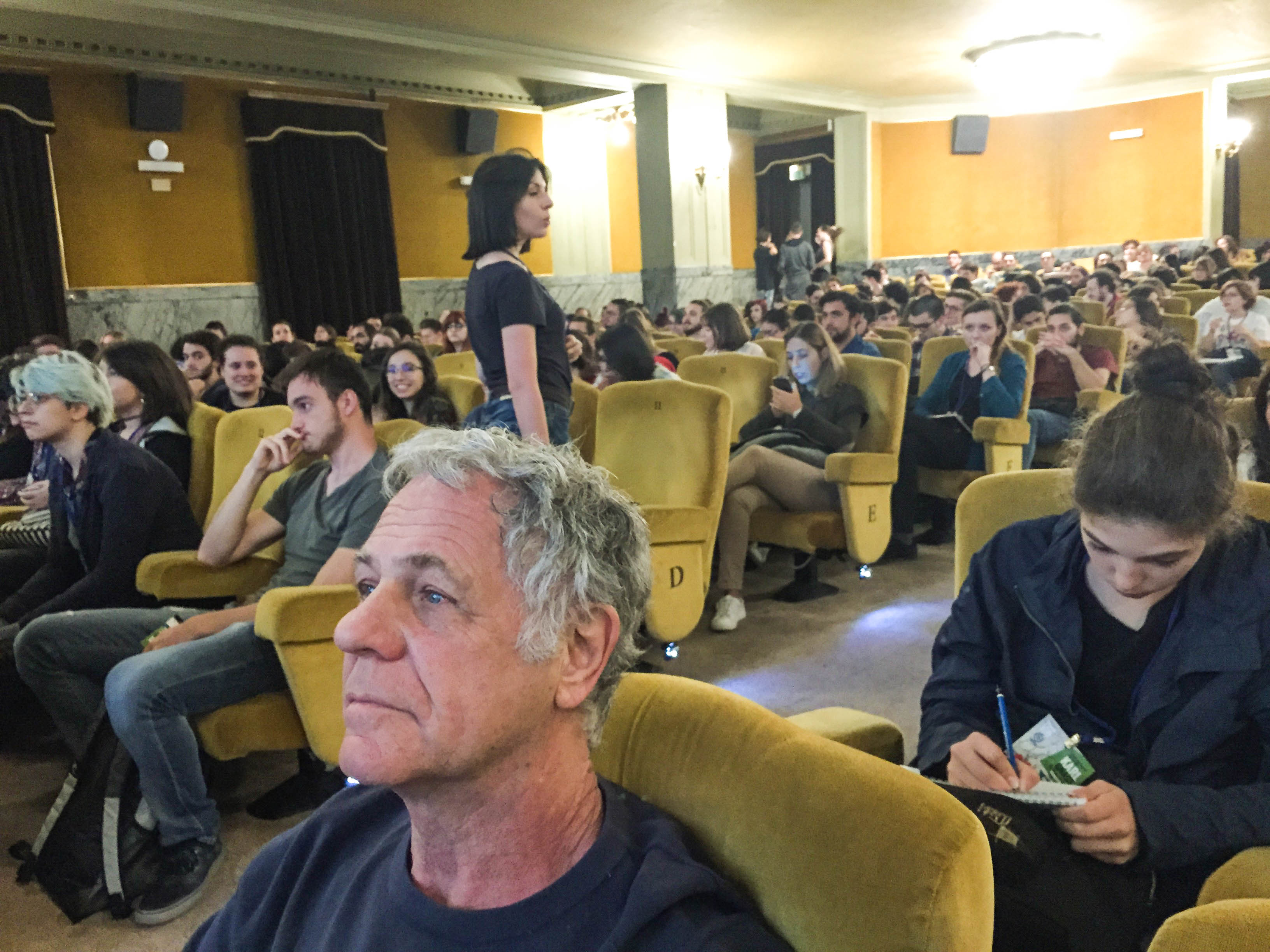 Karl's full day workshop to students of Nemo Academy of Digital Arts at The Cinema Teatro Odeon in Florence, Italy